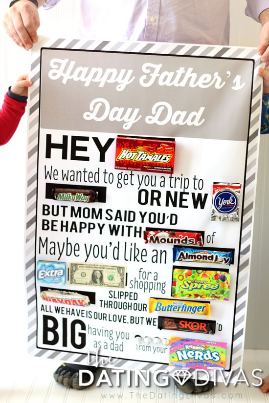 candy poster for dad birthday