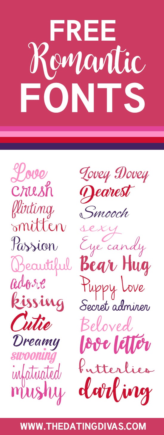 153 of the Best, Free Love Fonts for Every Occassion | The ...