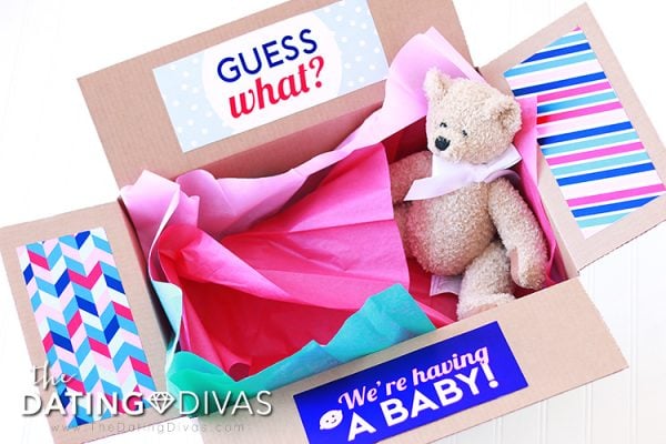 Pregnancy Announcement Surprise Box | The Dating Divas