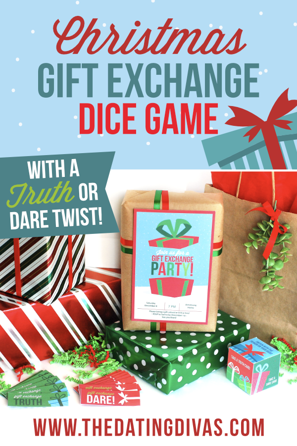 Christmas Gift Exchange Dice Game Printable Roll the Dice 